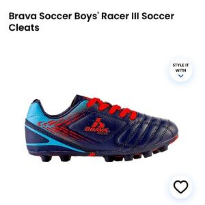 BRAVA Racer III Kids soccer cleats (sz1) blue/red